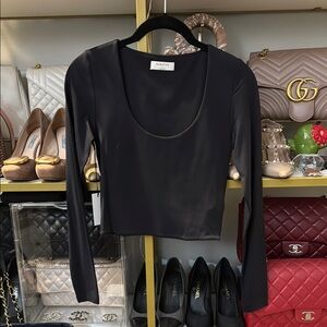 Babaton Black Long Sleeve Top